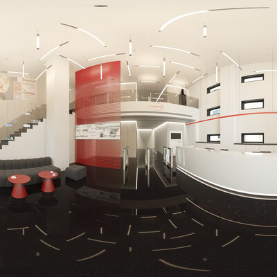 3D визуализация интерьера №105. Офис Henkel, Москва.