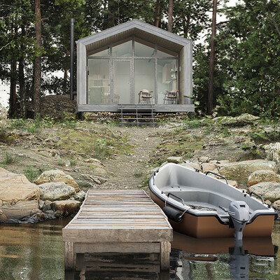 Barn House on the island / Unreal Engine 5