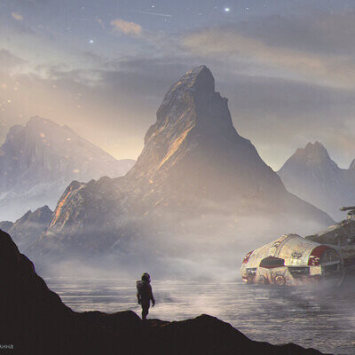 Студентка Карабань Анна / Курс "Концепт Арт Окружения, Matte Painting и 3D для 2D"