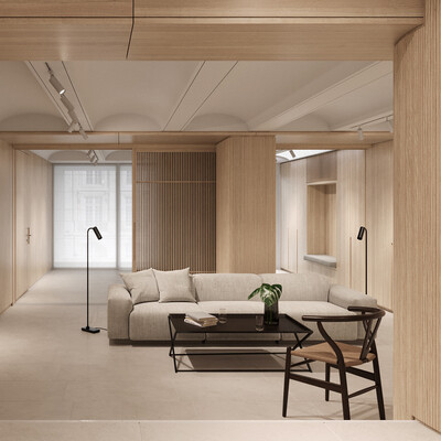 Three Stages for Air Apartment / Pencil Office.  Визуализация по референсу