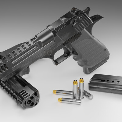 Desert eagle Magnum .357 L5 presentation - Lowpoly