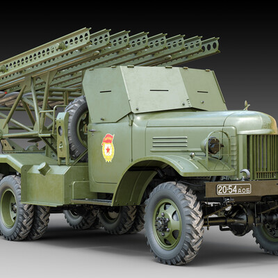 3д модель  БМ-13НН .