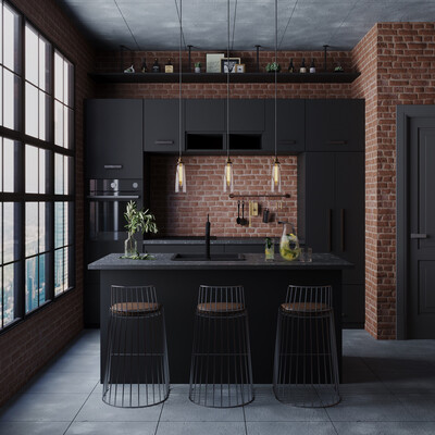 Loft style kitchen