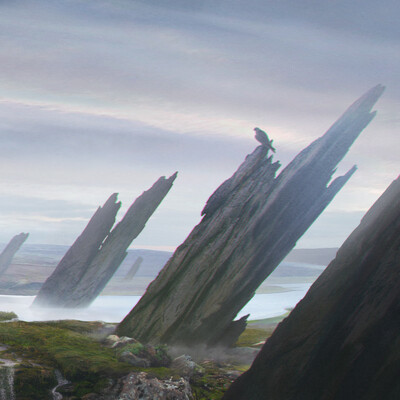 landscape with rocks