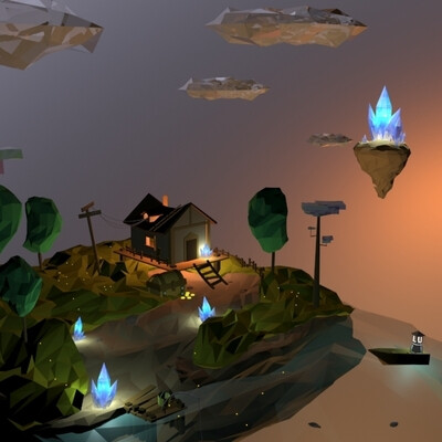 Сцена low-poly