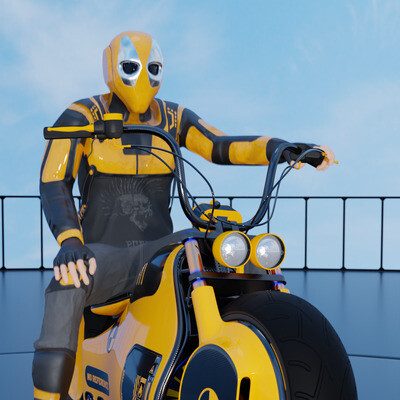 Rider 2044 Lo Poly
