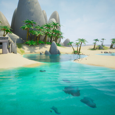 Стилизованный атолл в Unreal Engine