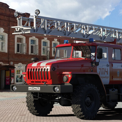 Автолестница Урал