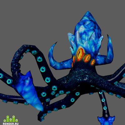 Animation Monster octopus (Анимация осьминога-монстра)
