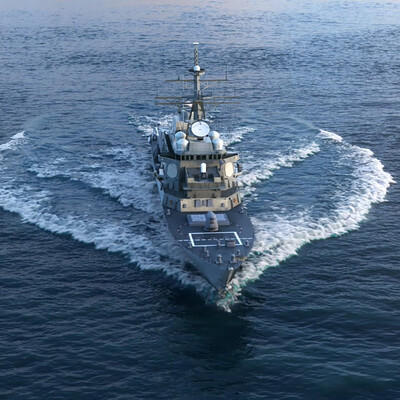 Houdini Ship Sailing Whitewater with hip file+nuke file