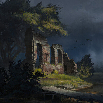 Студент Ященко Артем / Курс "Концепт Арт Окружения, Matte Painting и 3D для 2D"