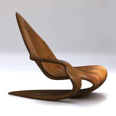 wooden armchair