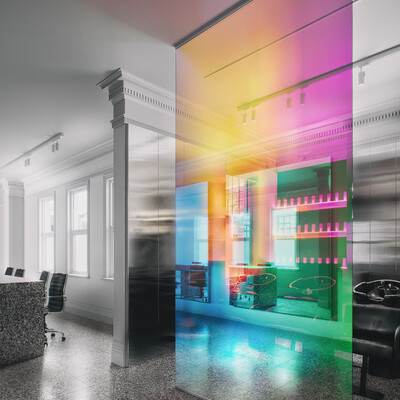 Dichroic glass