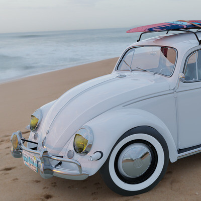 My little beetle on the sea My little beetle on the sea - that's what he called his new visualization of his pet.