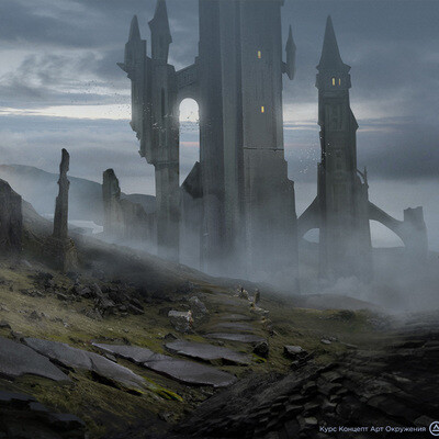 Студентка Ксения Ким / Курс "Концепт Арт Окружения, Matte Painting и 3D для 2D"