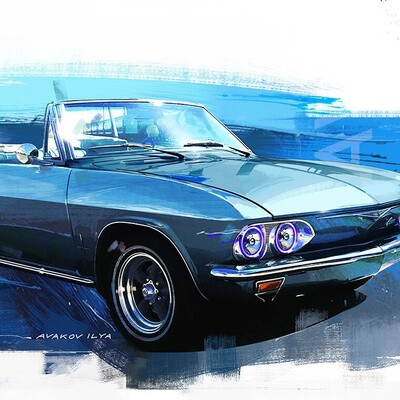 Цифровая иллюстрация Chevrolet Corveir