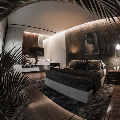 Visualization of a bedroom