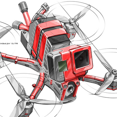 Рисунок коптера Pozidrone