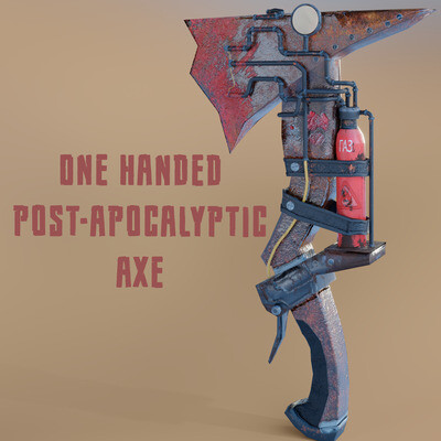 One handed post apocalyptic axe