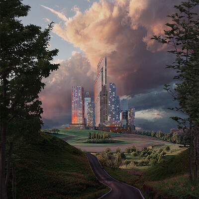 Студентка Анна Литвинова / Курс "Концепт Арт Окружения, Matte Painting и 3D для 2D"