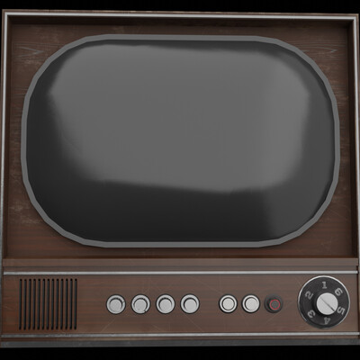 Realistic vintage TV