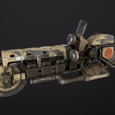 Dieselpunk motocycle