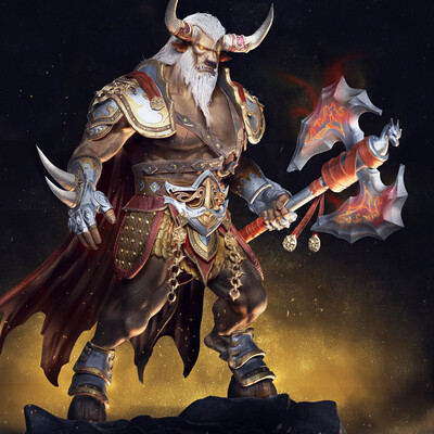 The Minotaur from Gods and glory by 2d concept.