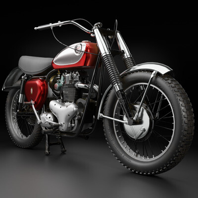1962 BSA A10 Rocket Gold Star Scrambler (Gameready)