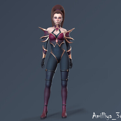 3d model game low-ploy Jenny (no concept)