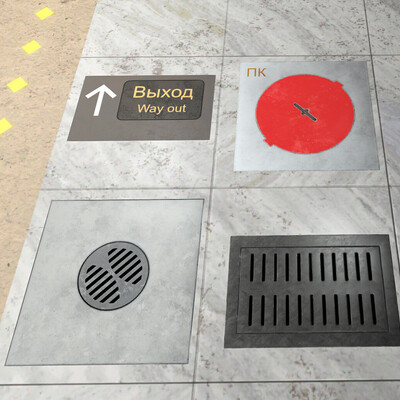 Floor decals for Metro simulator