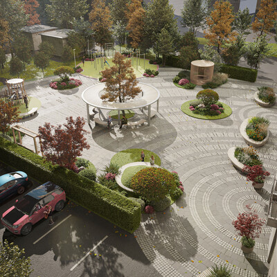 Концепция благоустройства дворовой территории/ The concept for the improvement of the courtyard area