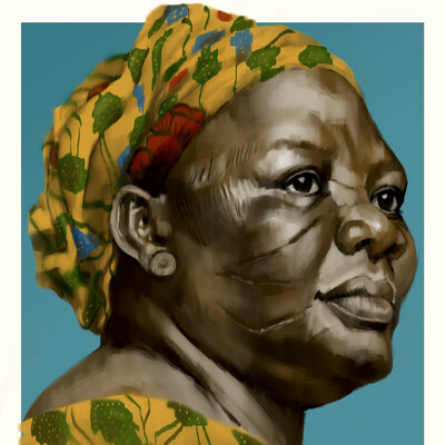 Portrait of an old woman