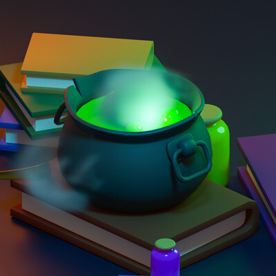 Stylized Witch Pot