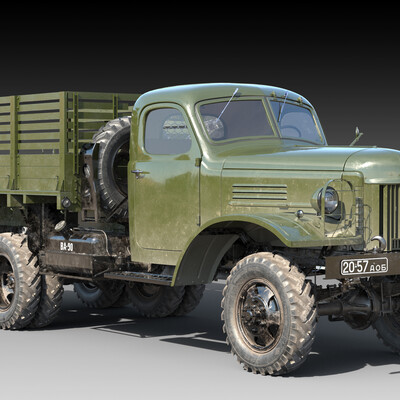 3д модель ЗИС-151_Бортовая платформа.