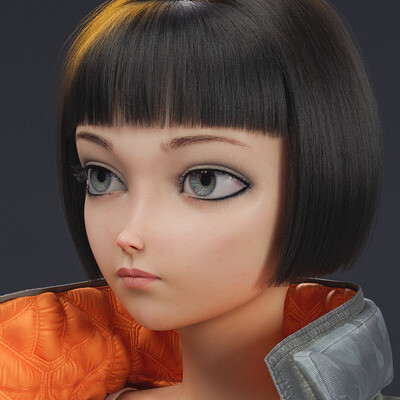 Cyberpunk anime girl