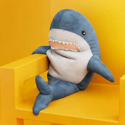 3D модель акулы из икеи