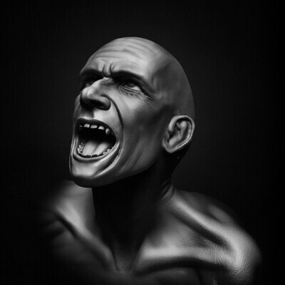 Screaming man