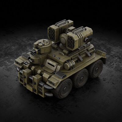 Модель боевой машины "Rhebok APC" для постапокалиптической игры.