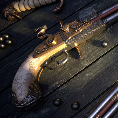 Double-Barrelled Turn-Over Pistol