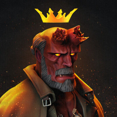 3D fan art for "Old Hellboy