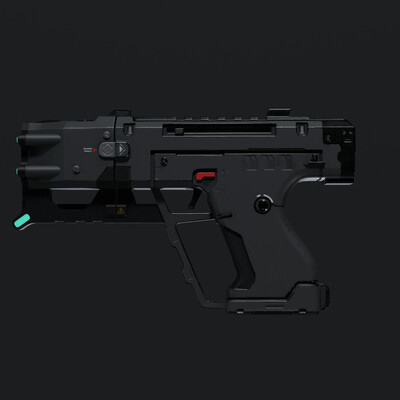 EMP Handgun EMP handgun. Verts: 6 957, Faces: 13 826, Tris: 13 826.