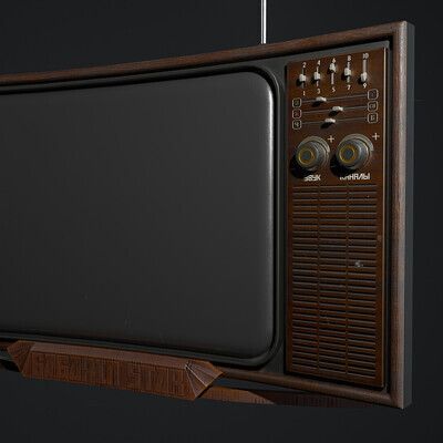 Soviet futuristic LCD TV (Free model) [LOWPOLY]