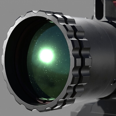 Снайперский прицел - Sniper scope GAME READY 3D модель.