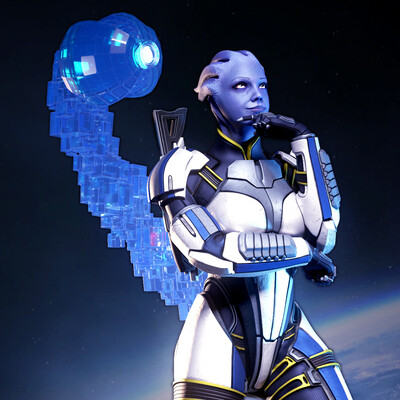 Mass Effect Фанарт - Лиара Т'Сони, 3д модель для печати