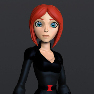 Черная вдова в стиле игрушек Disney Infinity