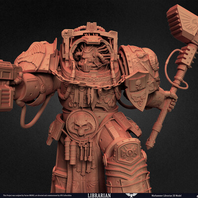 Warhammer Librarian sculpted by Yacine BRINIS