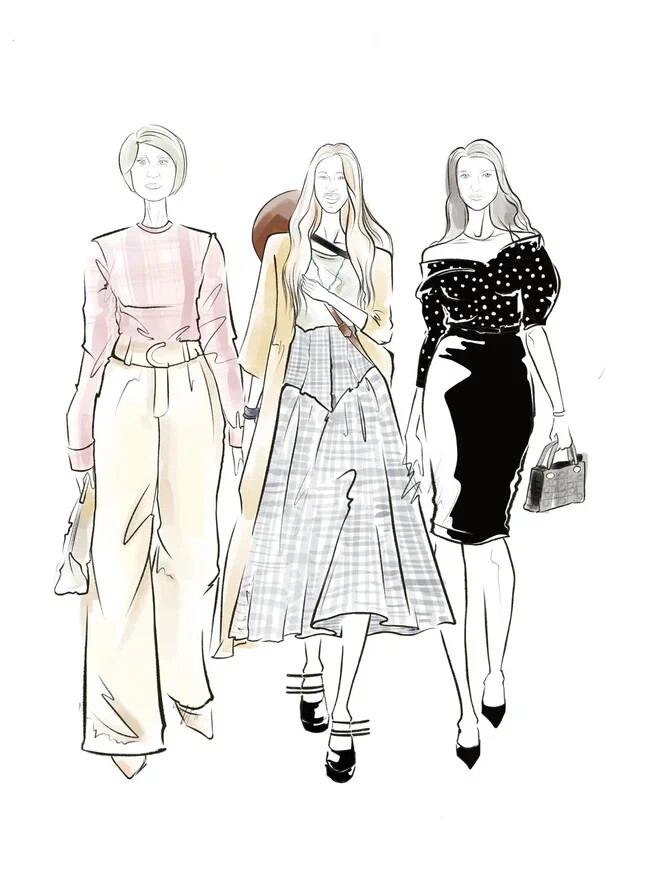Fashion illustration "And just like that"