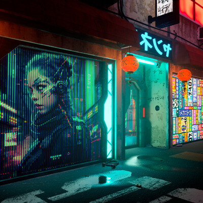 Cyberpunk street
