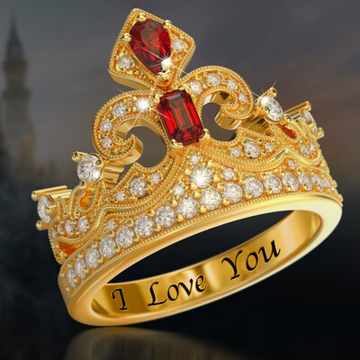 Кольцо в виде короны./The Crown Ring. / ZBrush timelapse/ Aleksandr Platonychev