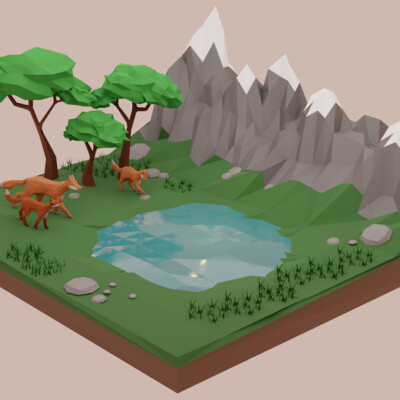 Острова low-poly